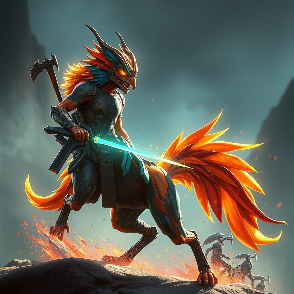 Cyberpunk Roadrunner Super Soldier in Hyperdetailed Art