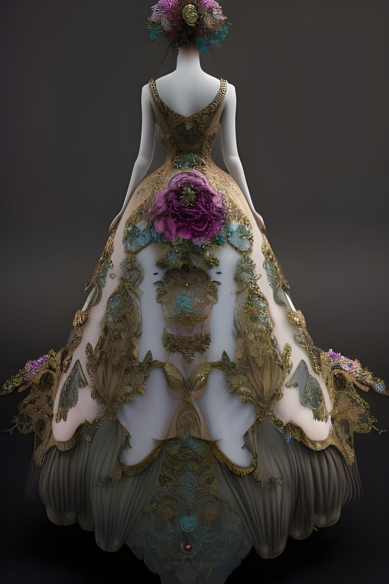 Ethereal Fantasy Gown with Intricate Details