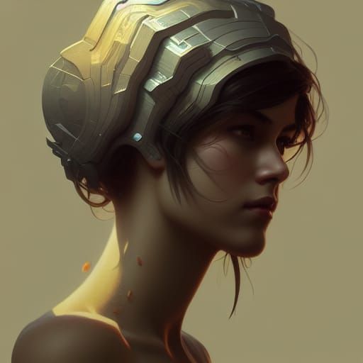 Detailed Portrait in Digital Art Style