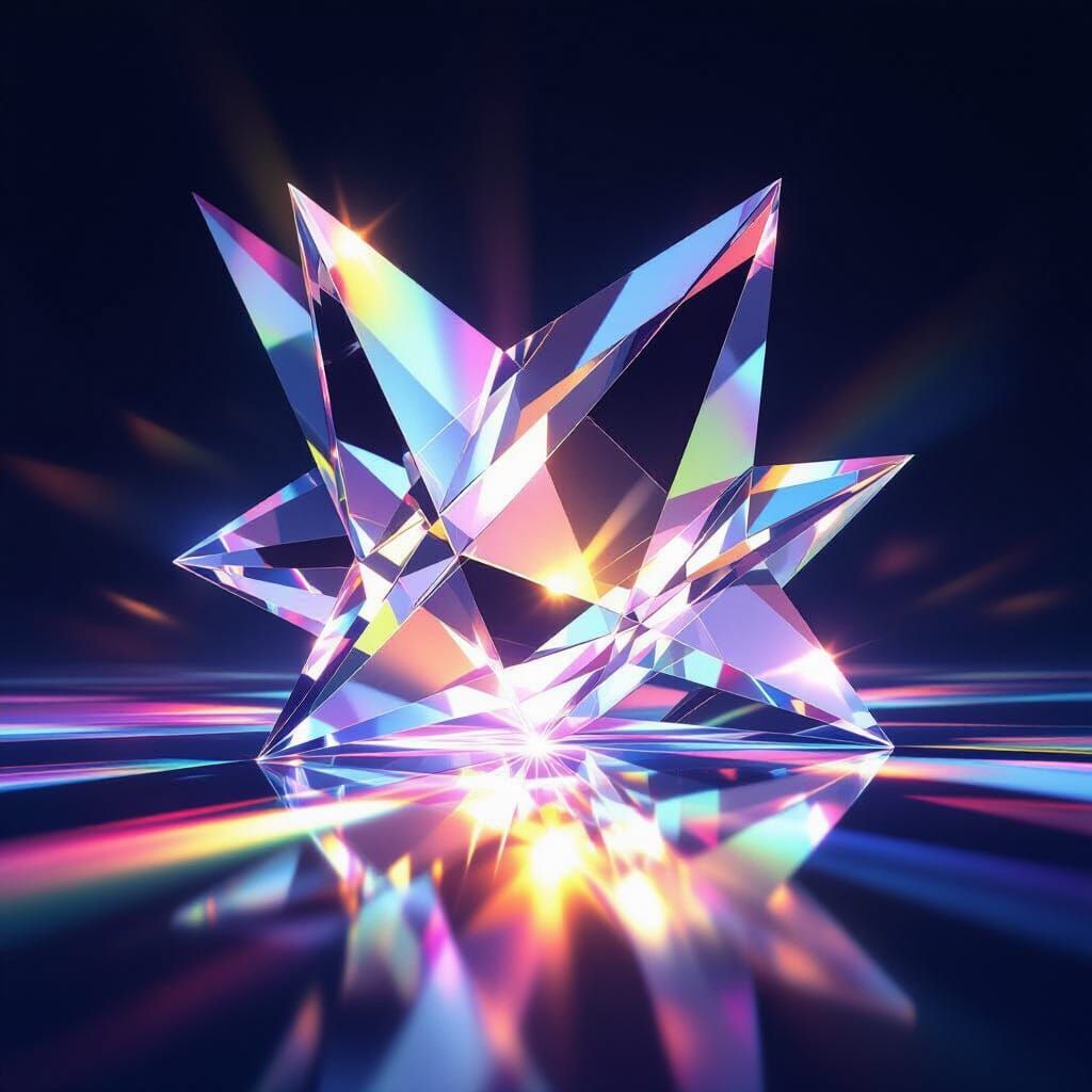 Abstract Prism Assemblage of Light and Reflection