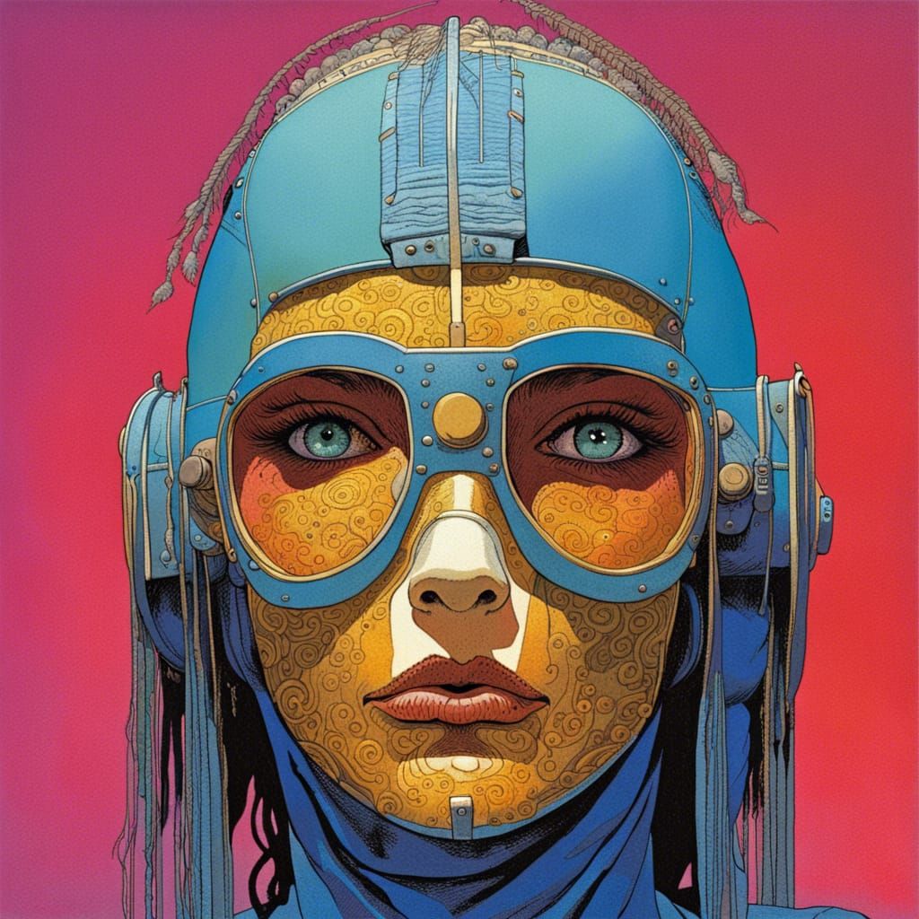 Punk Rock Astronaut with Porcelain Mask