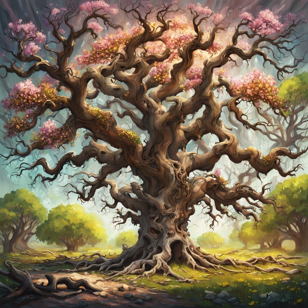 Bloom in a dead tree