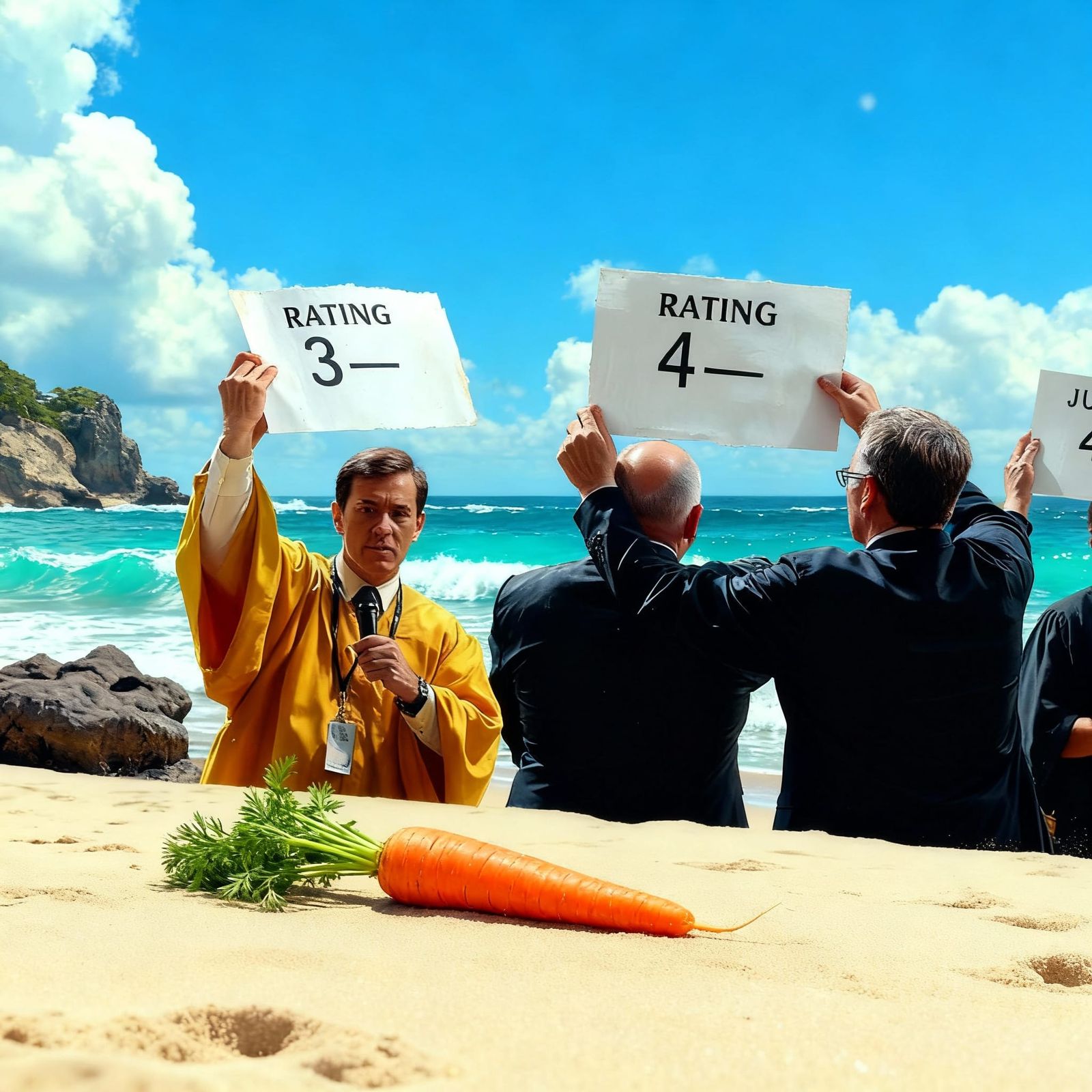 Judges Evaluate Carrots With Scorecards
