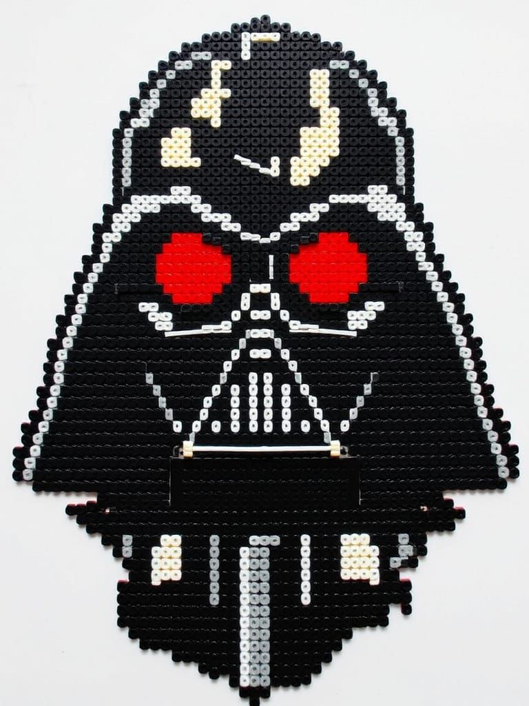Darth Vader Bead Mosaic Art