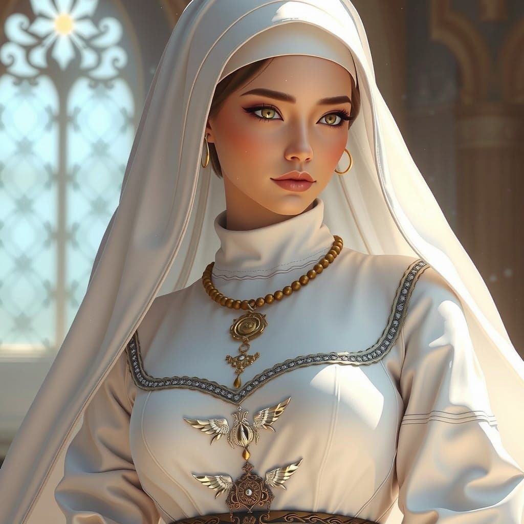 Goddess of Serenity in Anime-Inspired Habit