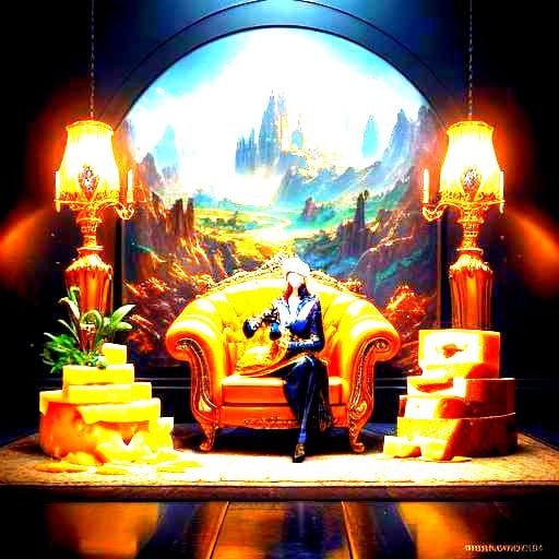 Cheese Monkey in a Cheese World: Fantasy Art