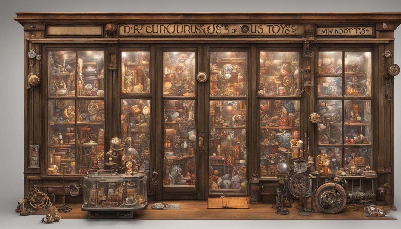 Steampunk Toy Shop Window Display