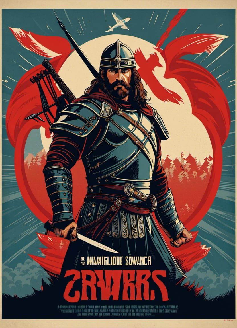Braveheart Movie Poster with Scottish Warriors