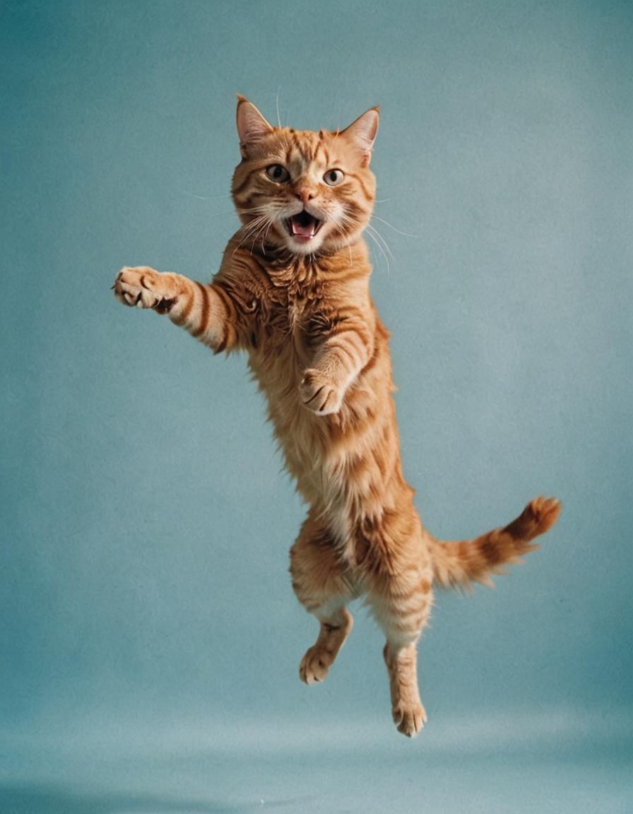 Leaping Cat