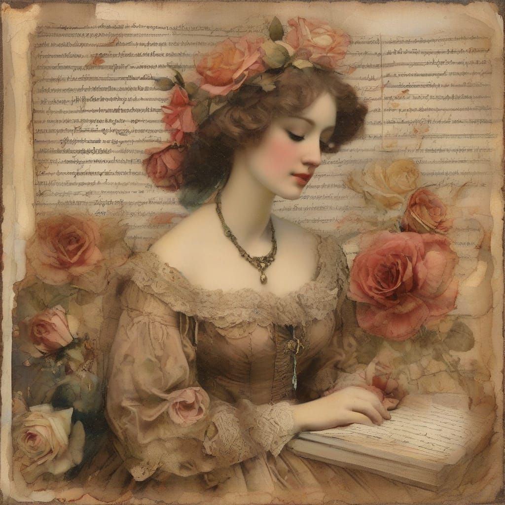 Steampunk Lady in Whimsical Train Station