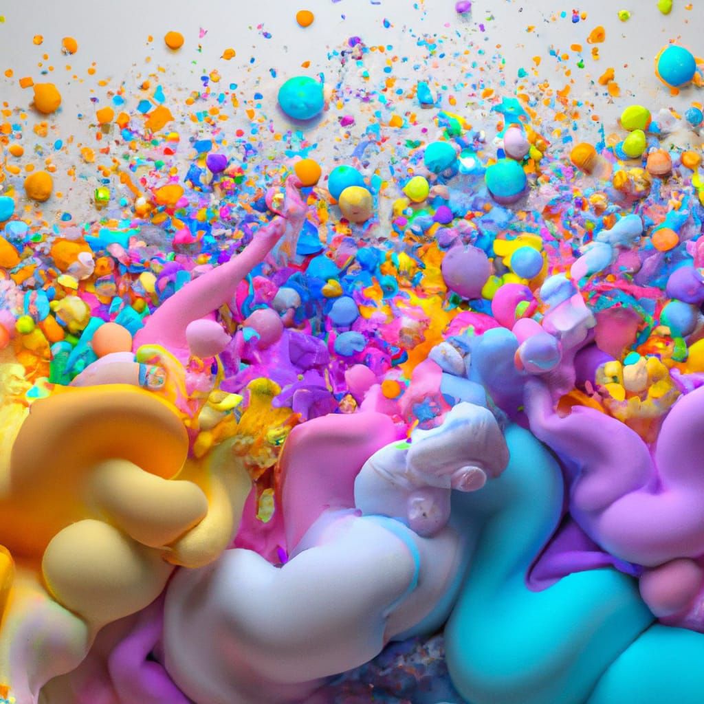 Hyperrealistic Rain of Flavors in Vibrant Colors