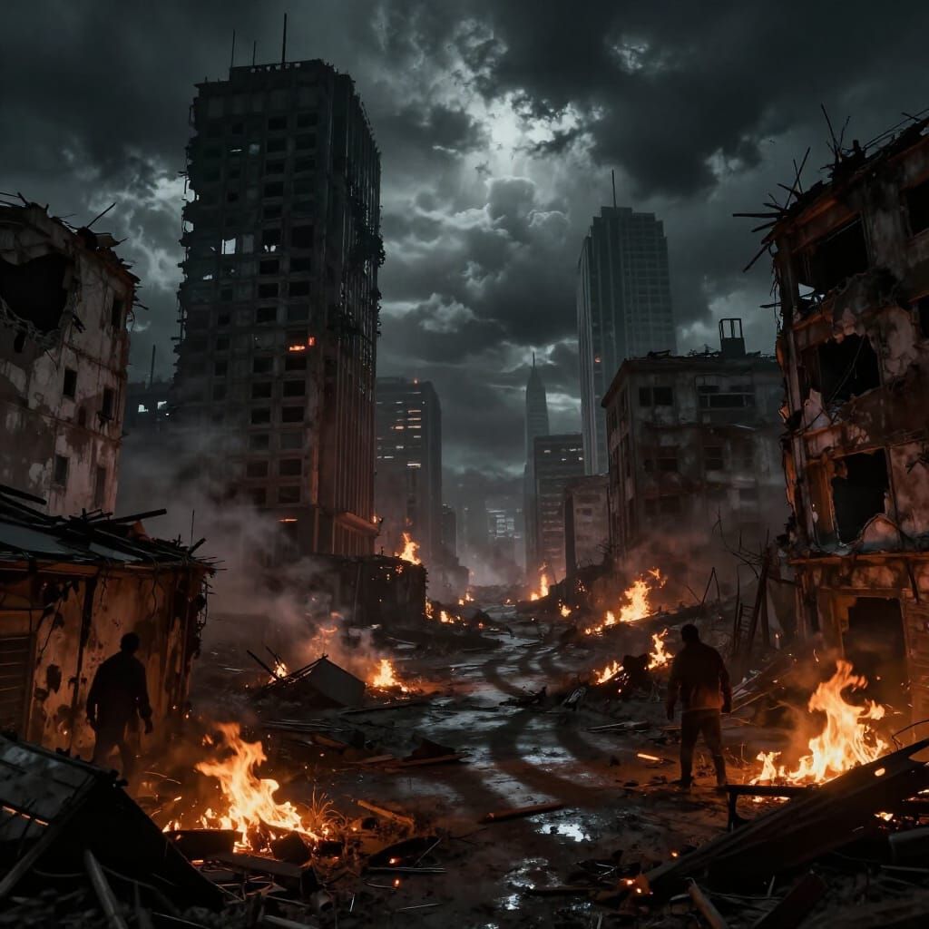 Zombie Apocalypse Digital Matte Painting