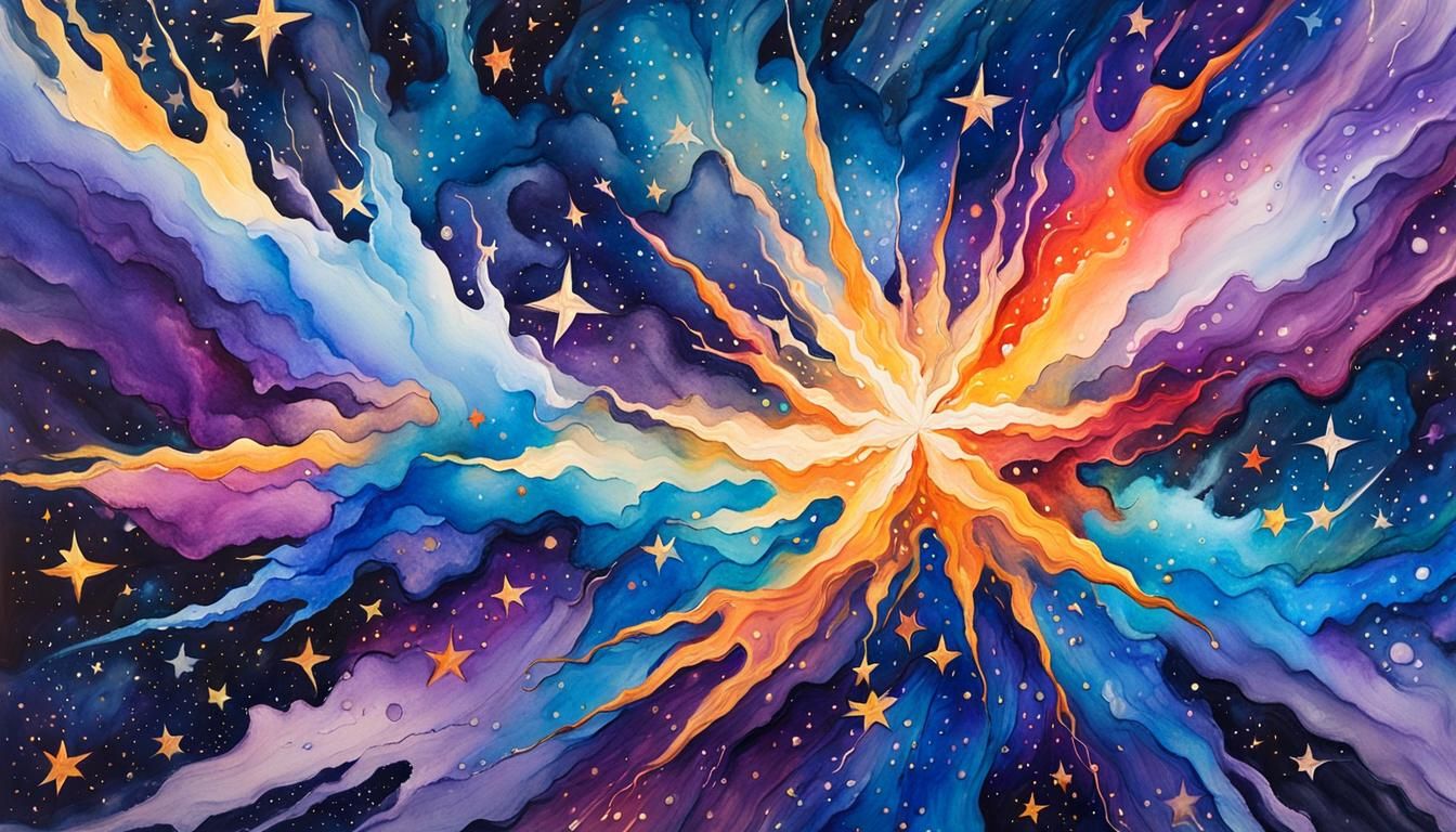 Intense Star Cluster Formation in Gouache Style