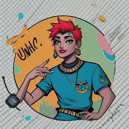 Cartoon Jewelry of the Future in Vibrant Style