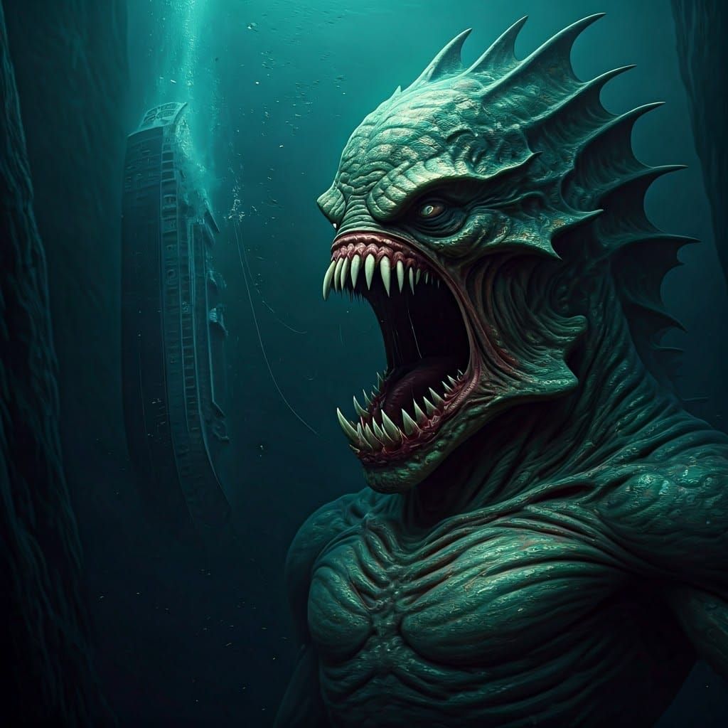Colossal Eldritch Horror Emerges from Mariana Trench