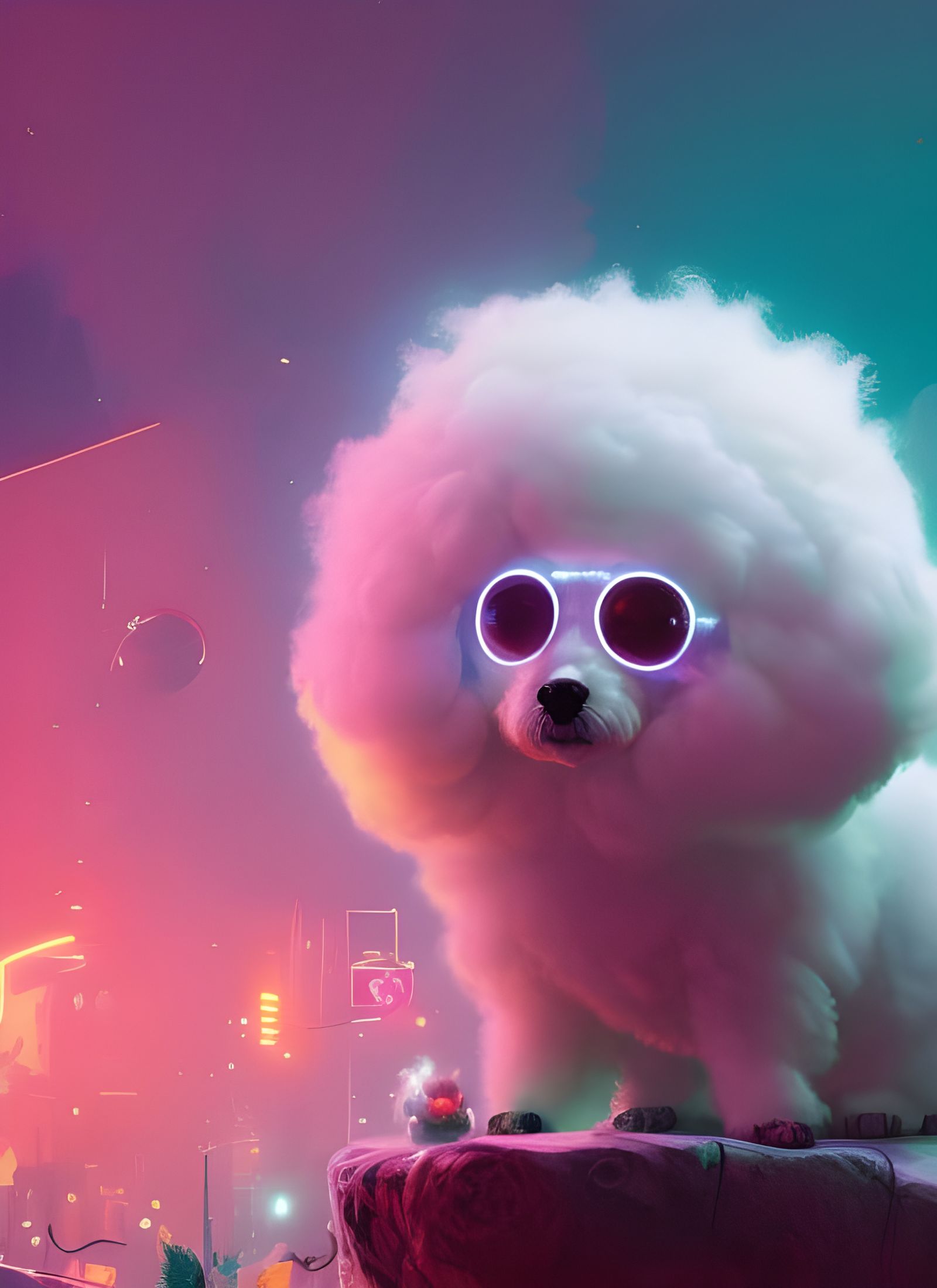 Poofy Poodle's Nightly Stroll