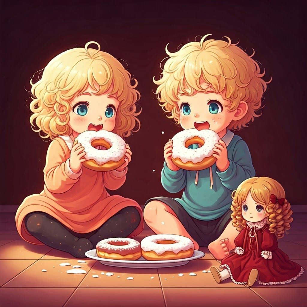 Joyful Hanukkah Celebration with Donuts and Friends