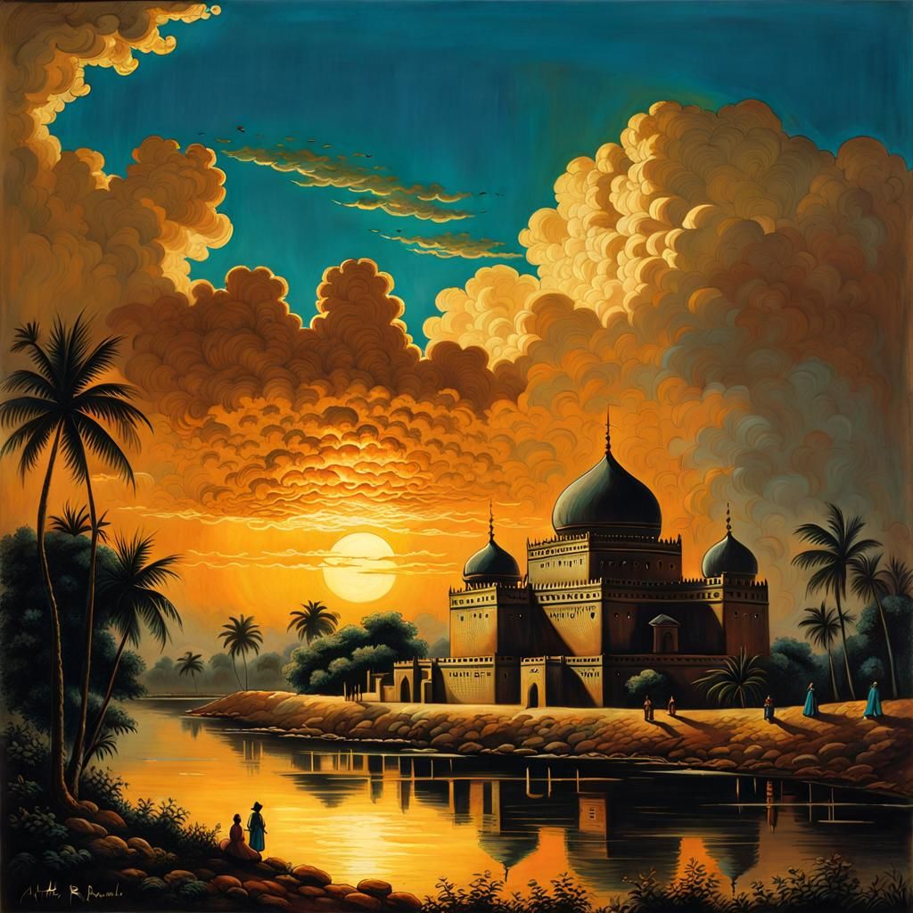 Grande Mosquée de Porto-Novo at Sunset