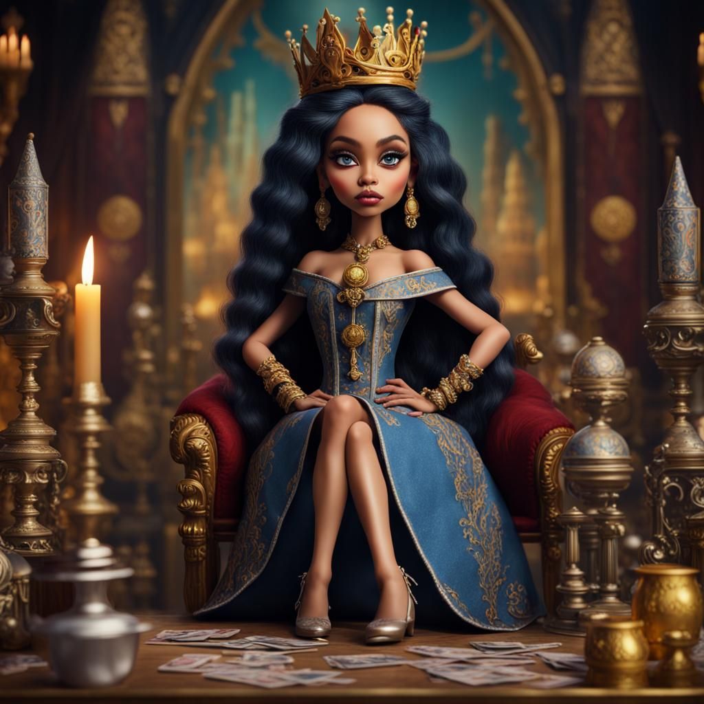 Hyperrealistic Bratz Dolls as Tarot Empress