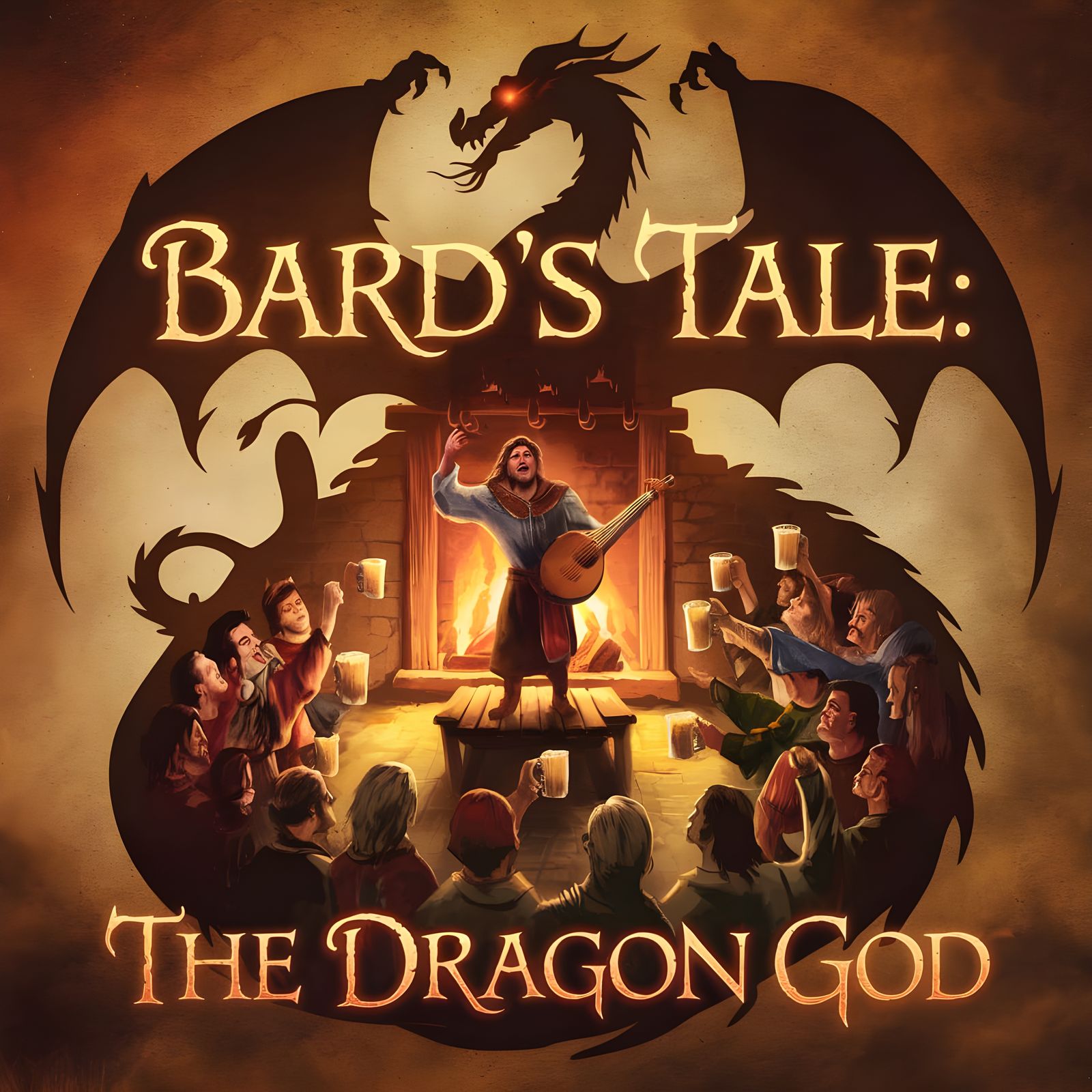 Bard's Tale: The Dragon God - Epic Fantasy Scene in Warm, Ru...