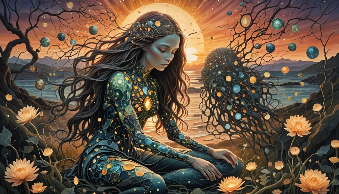 Cell-Woman Bio Art: Resilience in Digital Collage