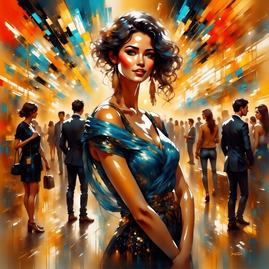 Elegant Art Gallery Owner Exudes Sophistication