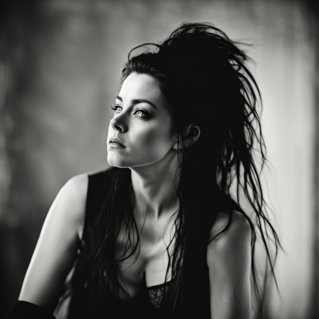 Monochrome Portrait in Annie Leibovitz Style