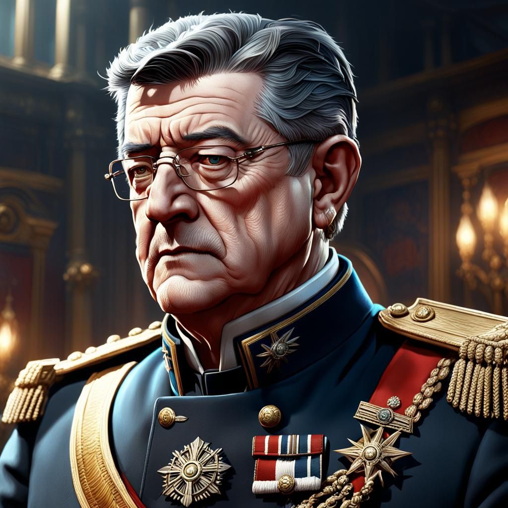 Warhammer 40000 Naval Officer in Hyperrealistic Style