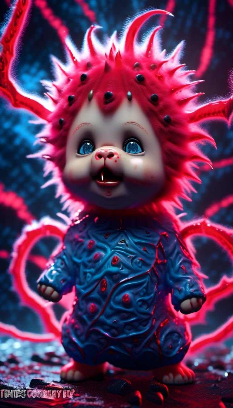 Horror Hybrid: Zombie Bear with Electric Lightning