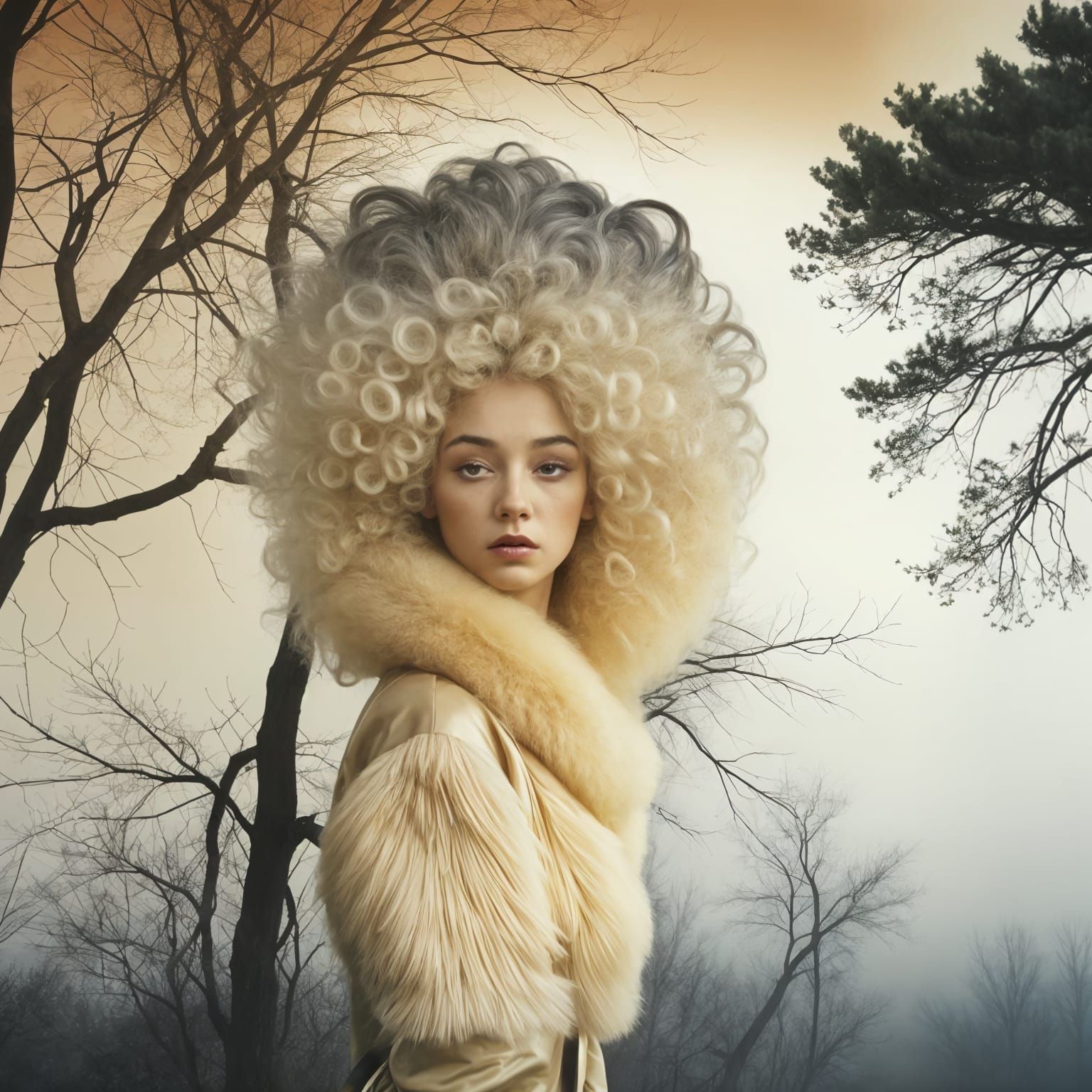 Big Hair in a Whimsical Artistic Fusion