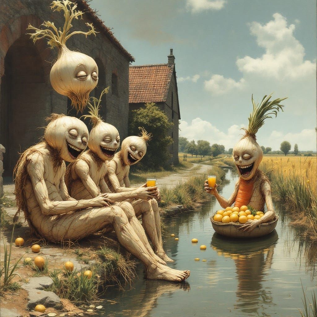 Vibrant Onions Bask in Countryside Joy