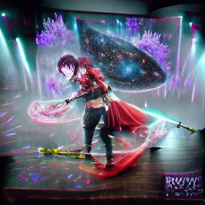 RWBY Ruby Rose Scythe Astral Illustration