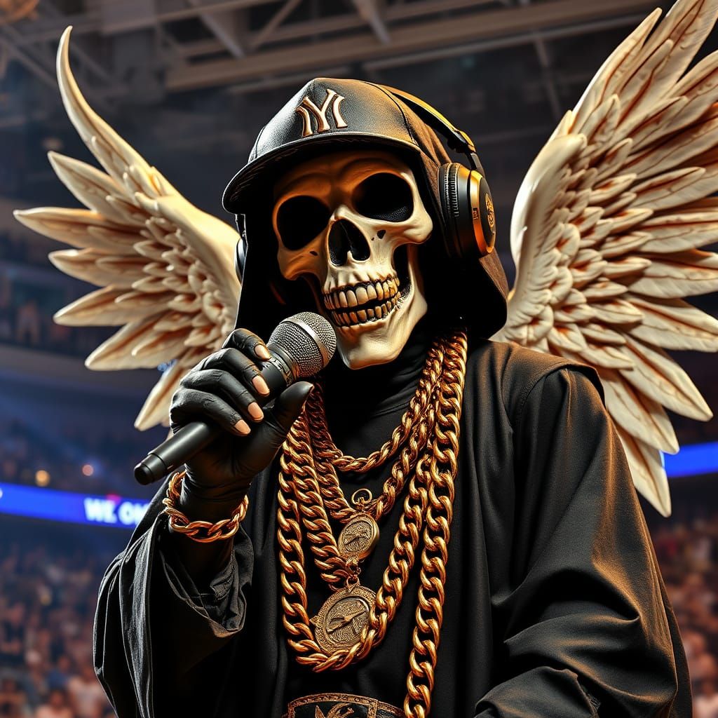 Grim Reaper as Rapper in Stadium