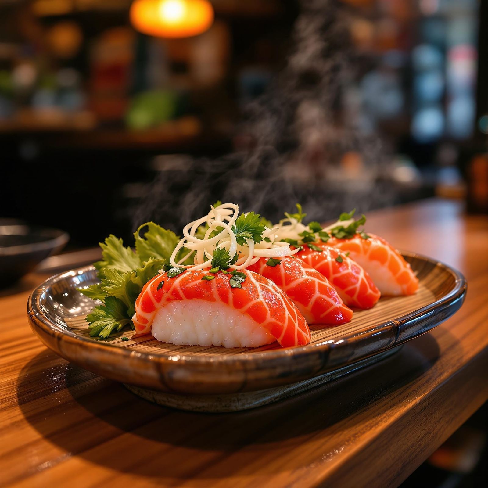 Vibrant Sushi Still Life in Pop Art Style