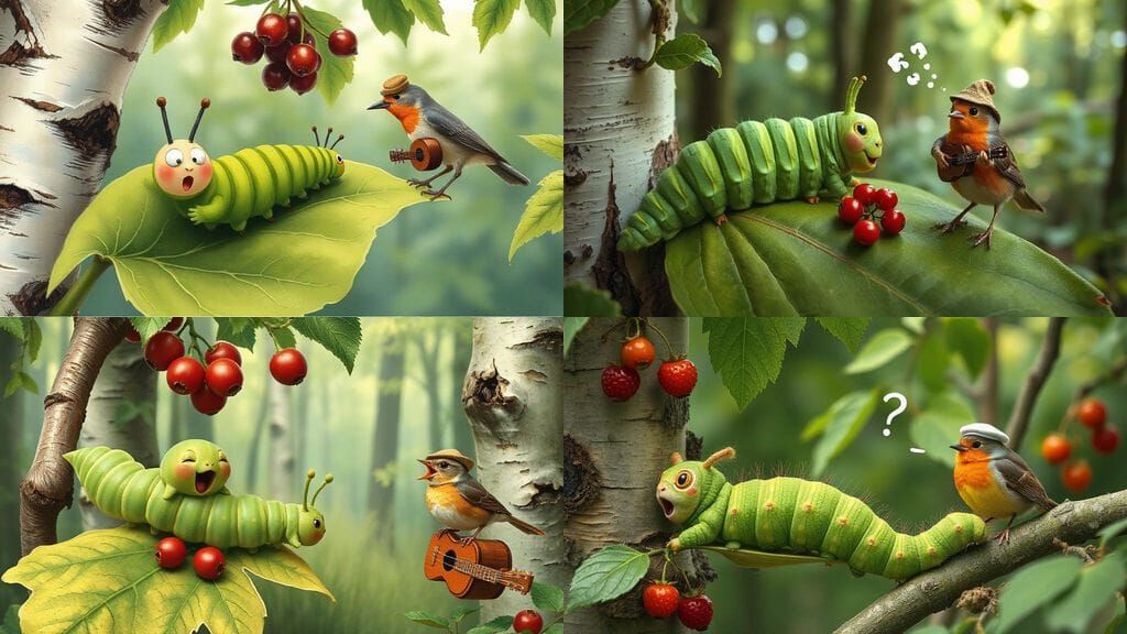 Caterpillar's Berry Quest in the Forest