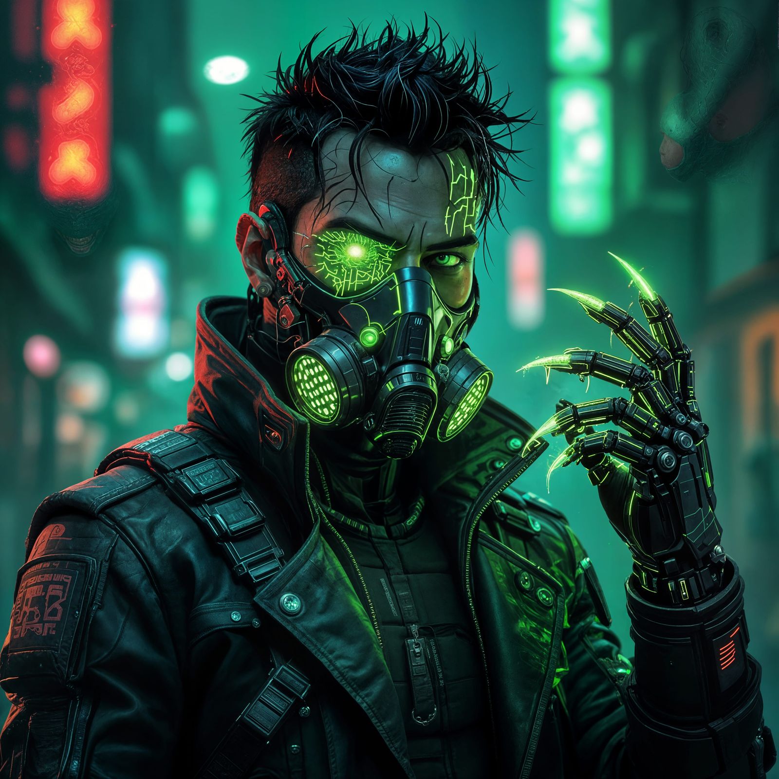 Bio-Hacker Serpent with Toxin-Dripping Claws