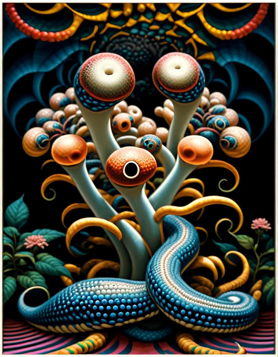 Fractal Faces in Rainbow Colors