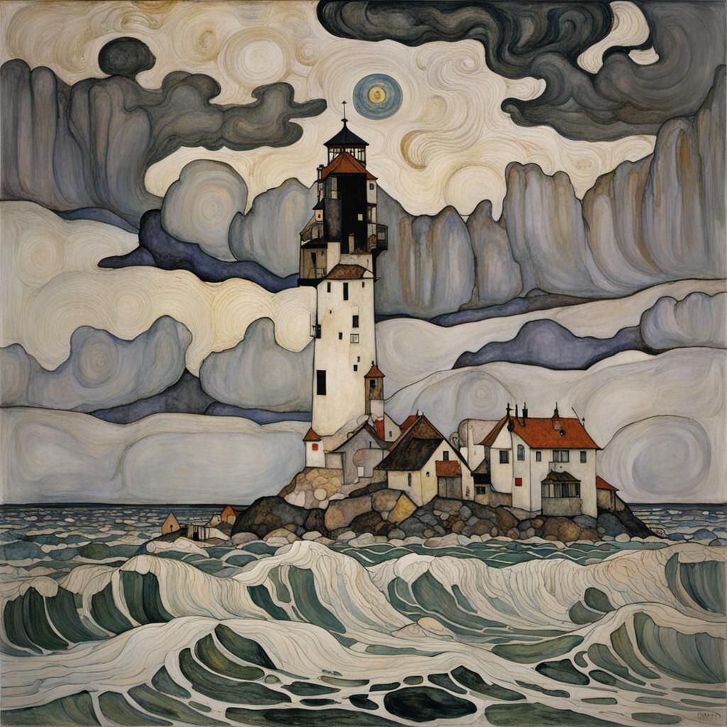 Egon Schiele and Gustav Klimt Inspired Art