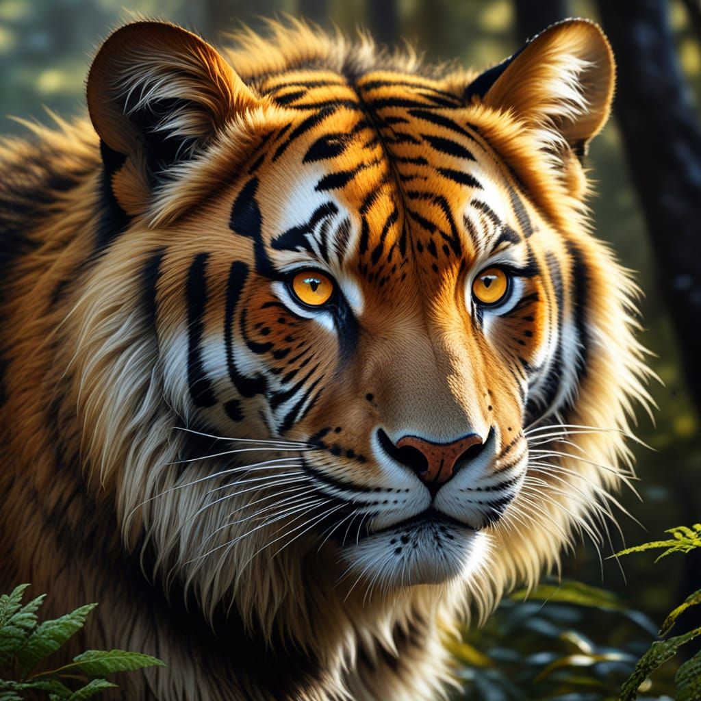 Wildlife Close-Up in Vibrant Oil Painting Style