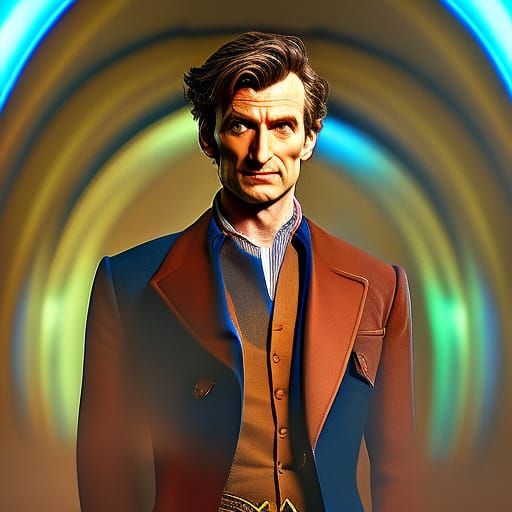 Doctor Who Trapped: Dynamic Art Nouveau Portrait