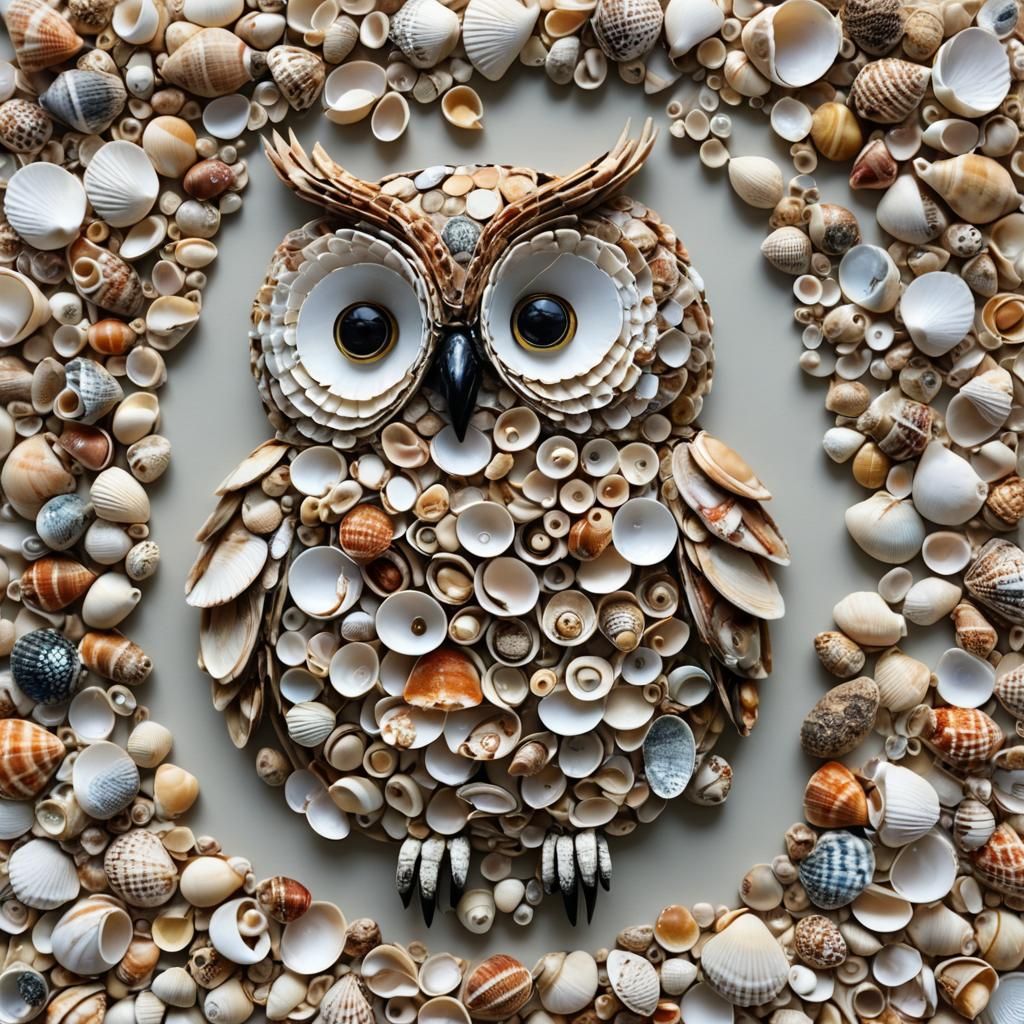 Seashell Owl: A Coastal Creation