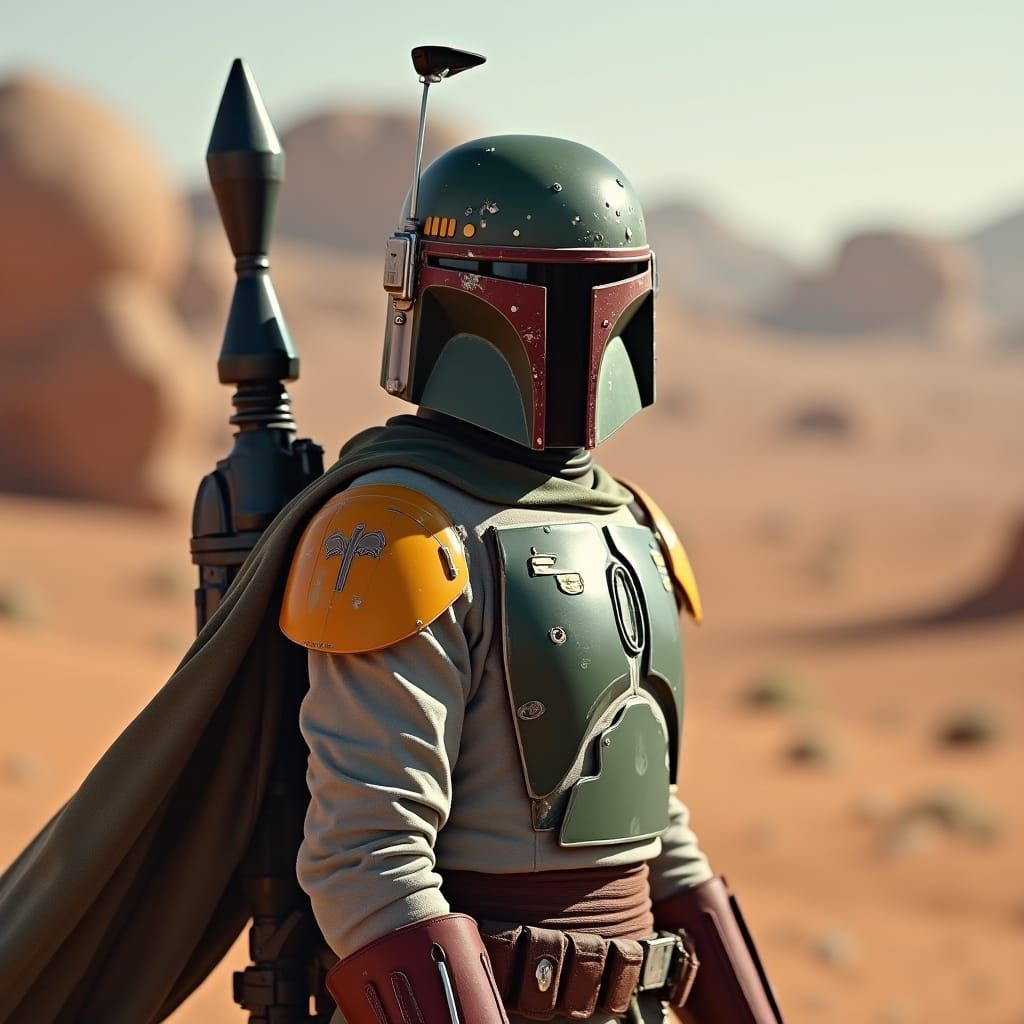 Boba Fett in Alien Landscape