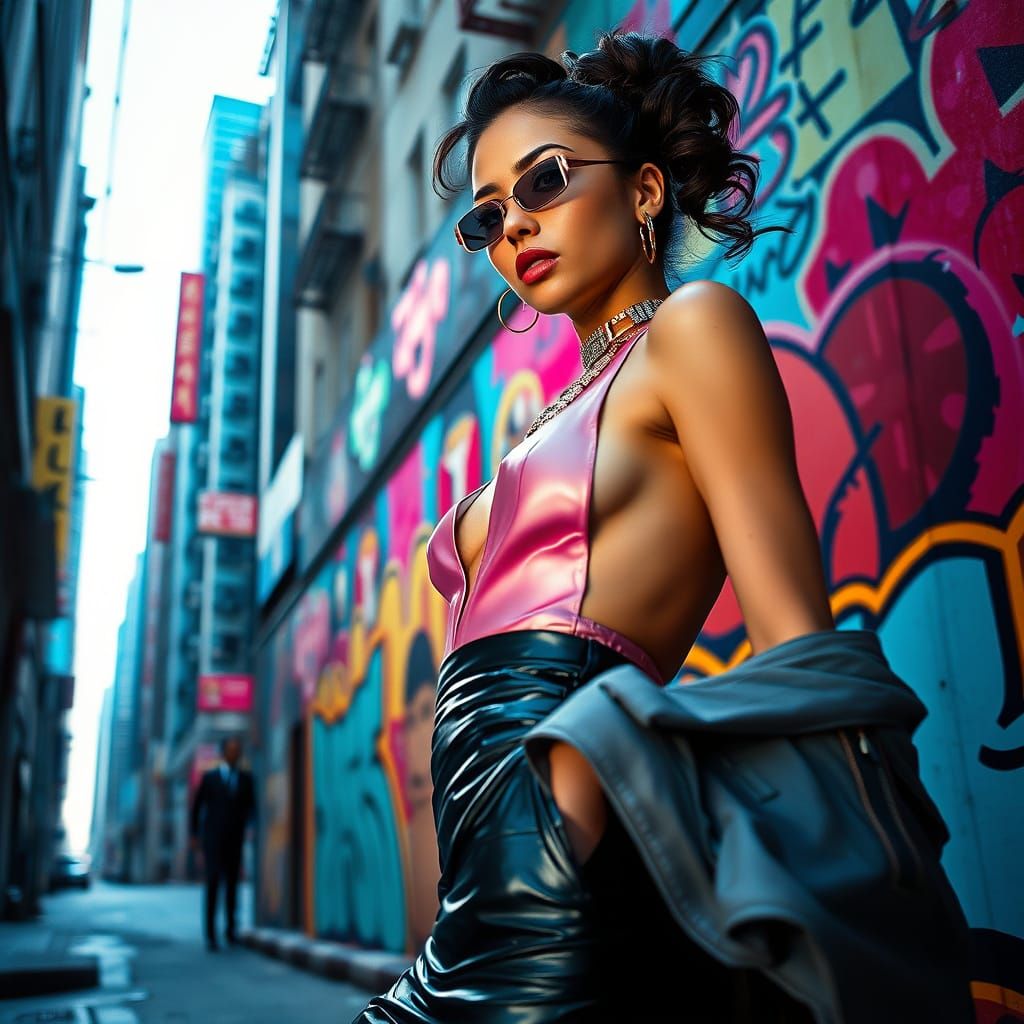 Graffiti Fashion Editorial: Glamour in the City