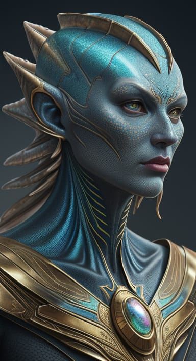 Hyperrealistic Limpet Spaceship on Zoothique Shoreline