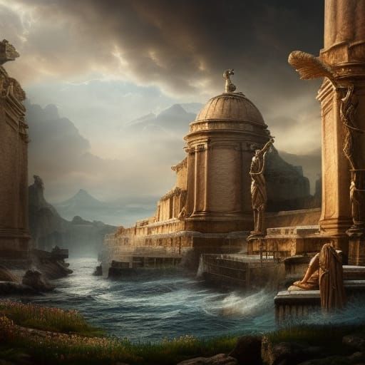 Epic Greek Mythology Primordials: Digital Matte Painting