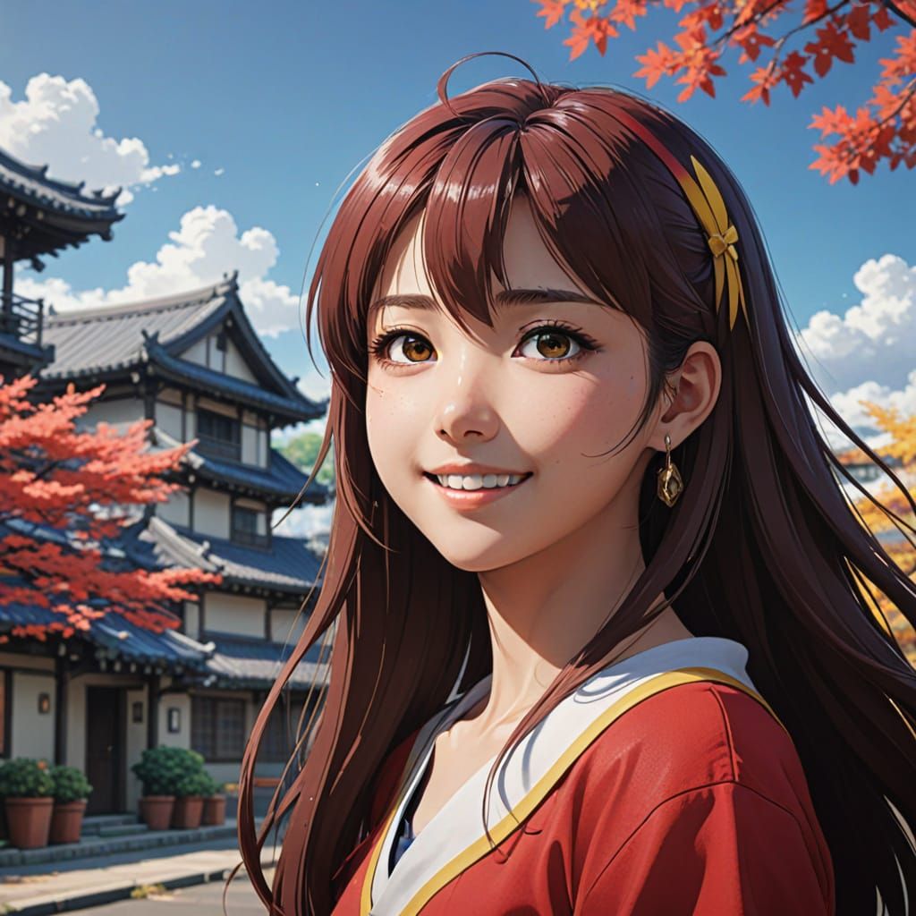 Vibrant Woman Radiates Joy in Classic Modern Cinema Style