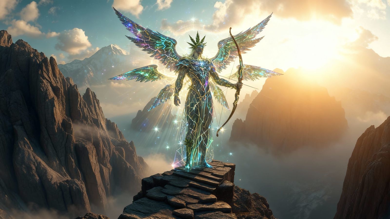 God of Marijuana, a Cosmic Being, Emerges in Light