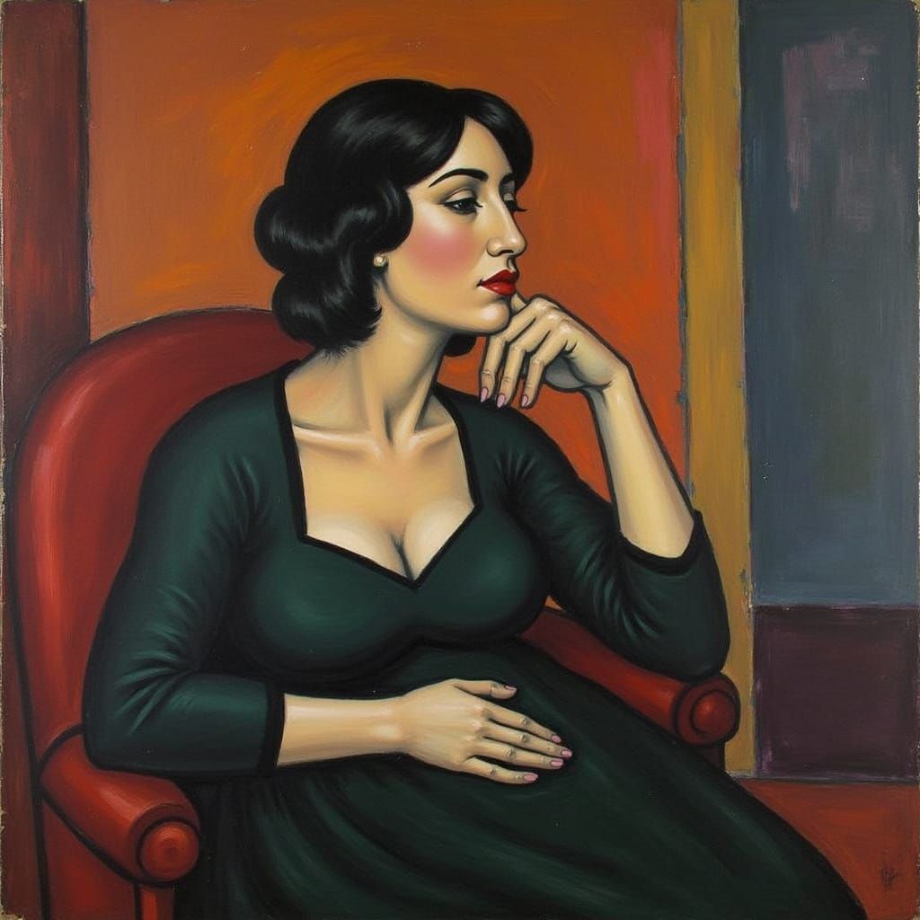 Lady of the House in Vibrant Fauvist Colors