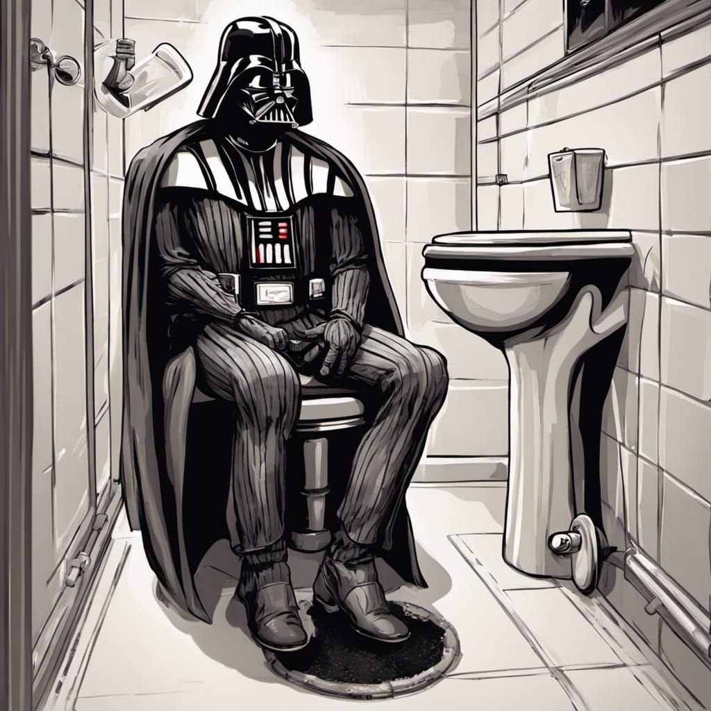 Darth Vader on the Toilet