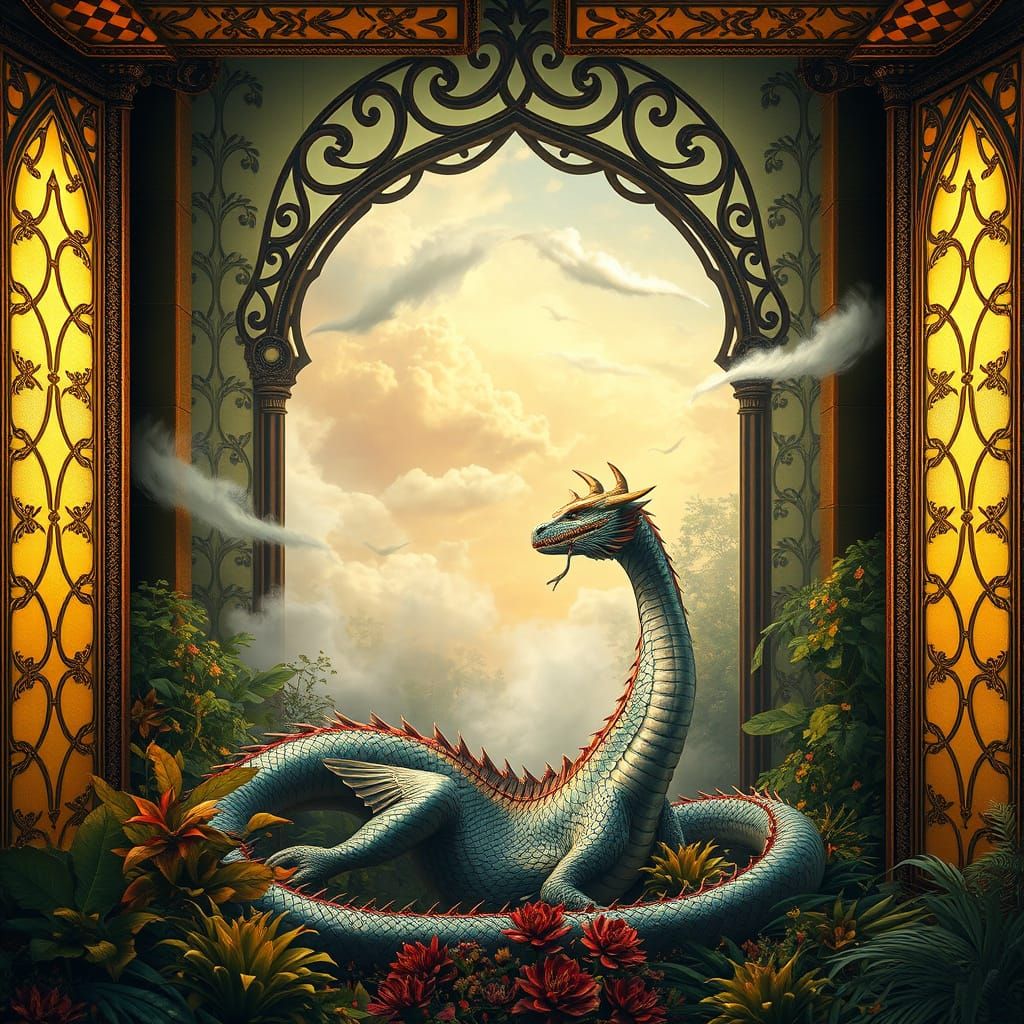 Surrealistic Fantastical Zoo Scene in a Dreamlike Atmosphere